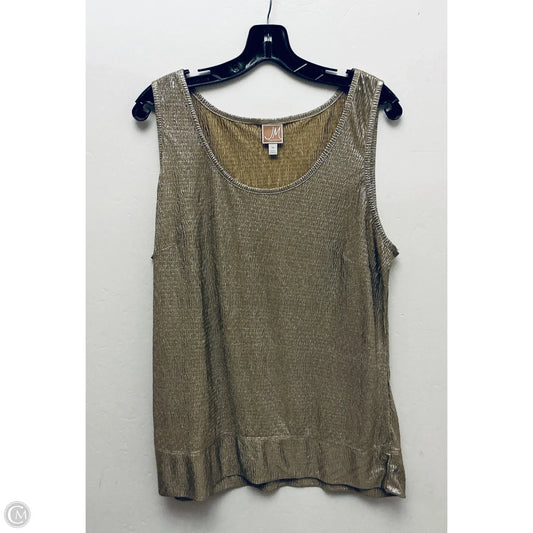 Top Sleeveless By Jm Collections In Gold, Size: Xl