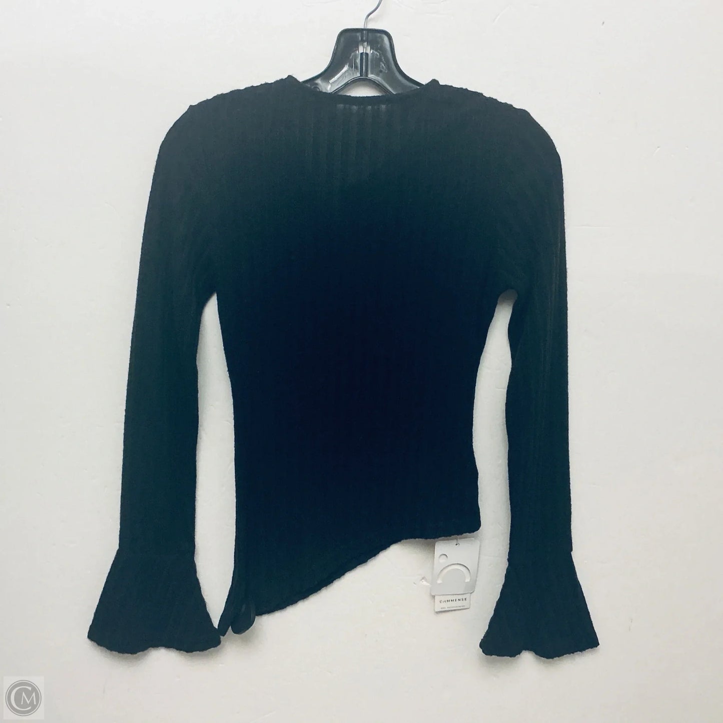 Top Long Sleeve By Commense In Black, Size: M
