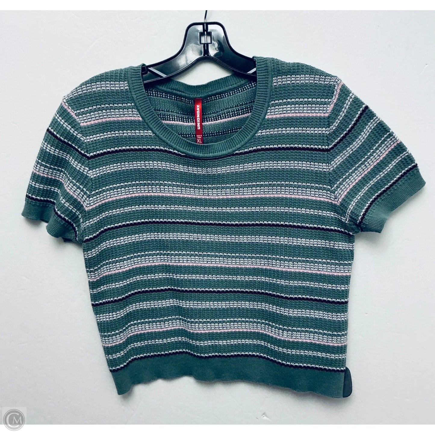 Top Short Sleeve By Union Bay In Striped Pattern, Size: Xl