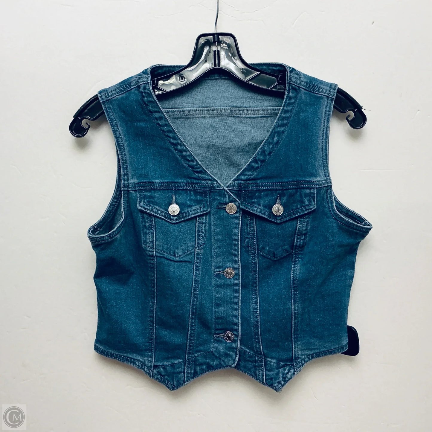 Vest Other By Clothes Mentor In Blue Denim, Size: M