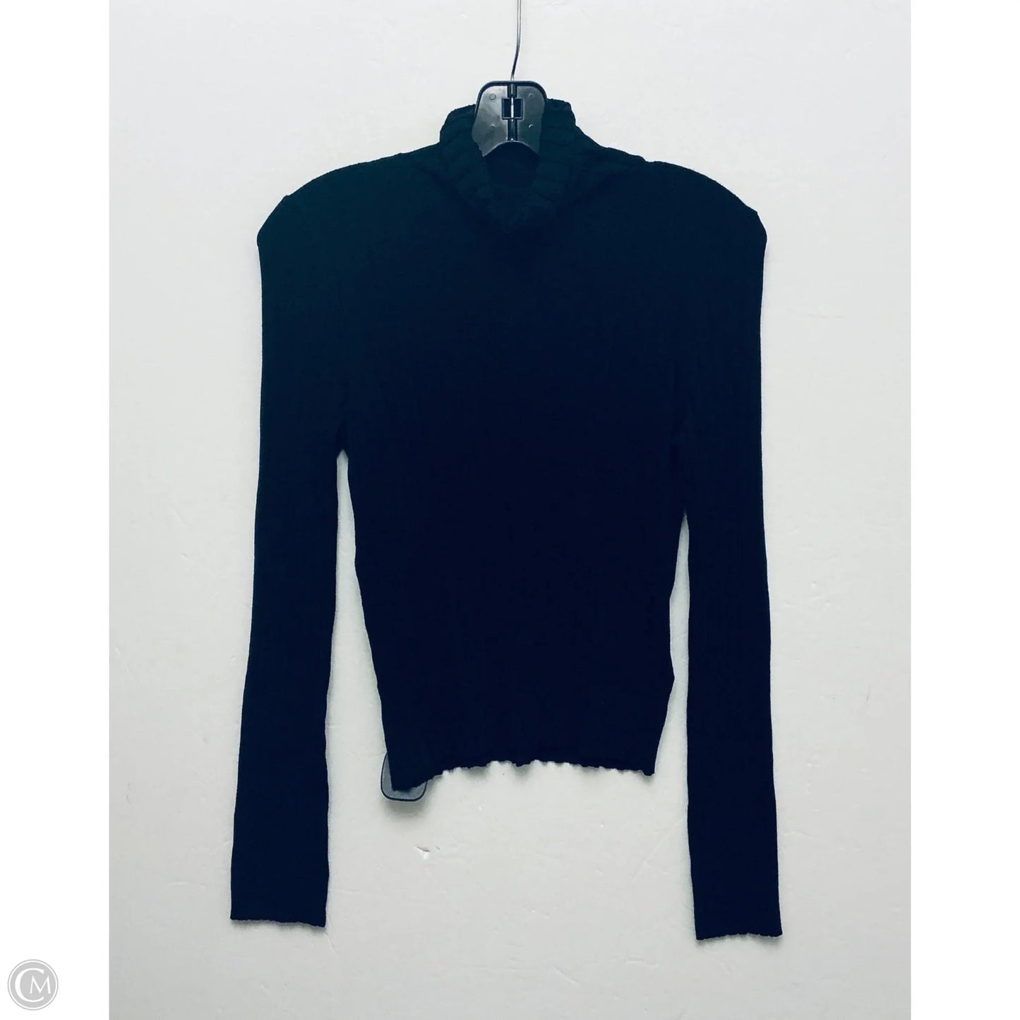 Top Long Sleeve By Divided In Black, Size: S