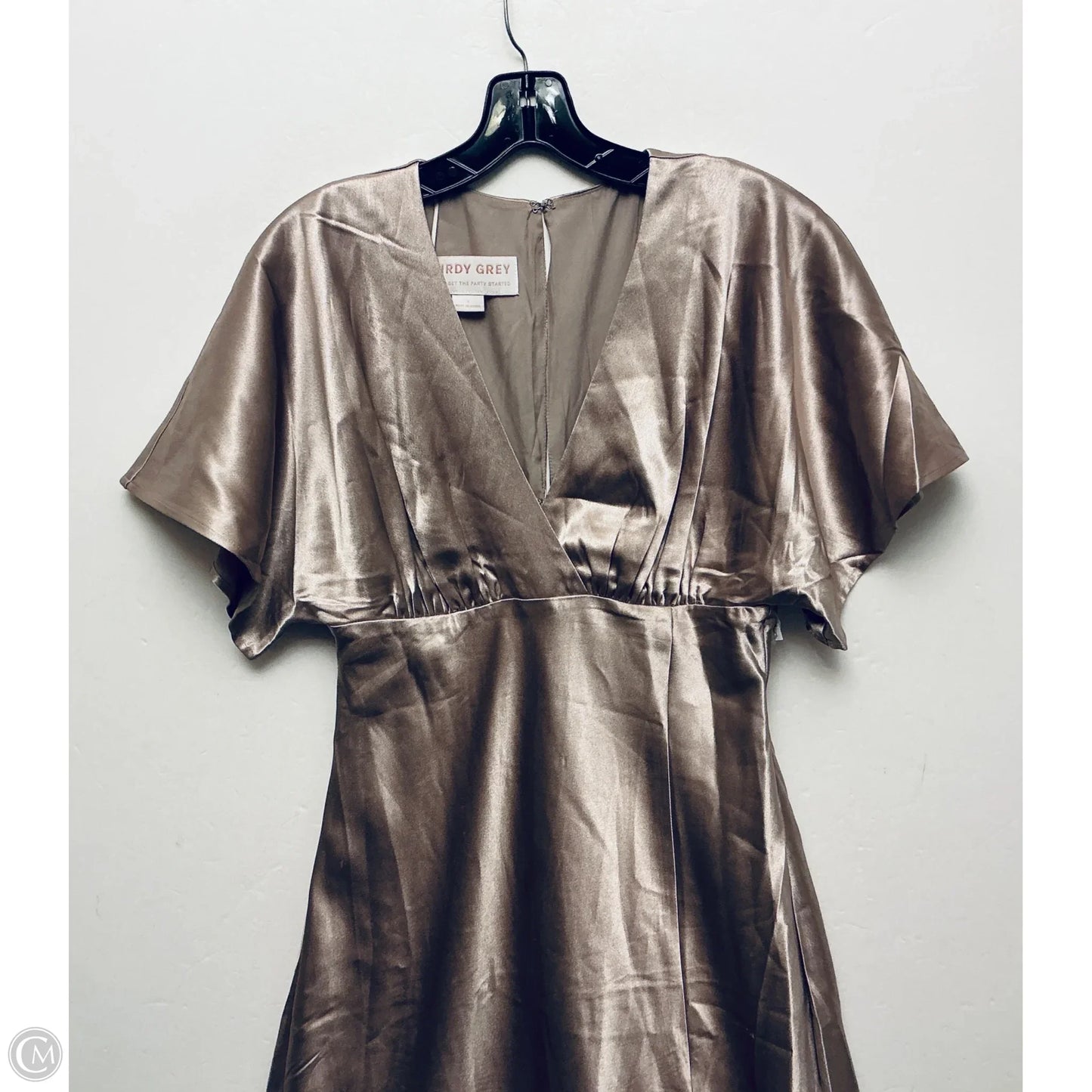 Dress Party Long By Clothes Mentor In Bronze, Size: S