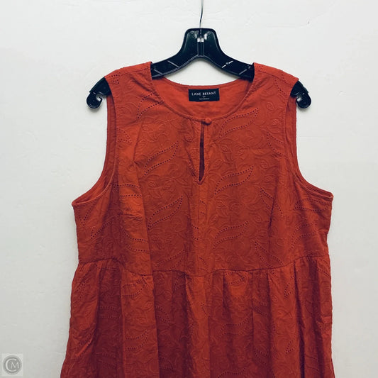 Dress Casual Midi By Lane Bryant In Orange, Size: Xl