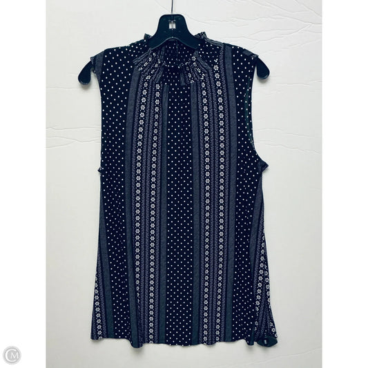Top Sleeveless By Cato In Black, Size: L