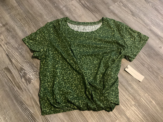 Green Top Short Sleeve Anthropologie, Size S