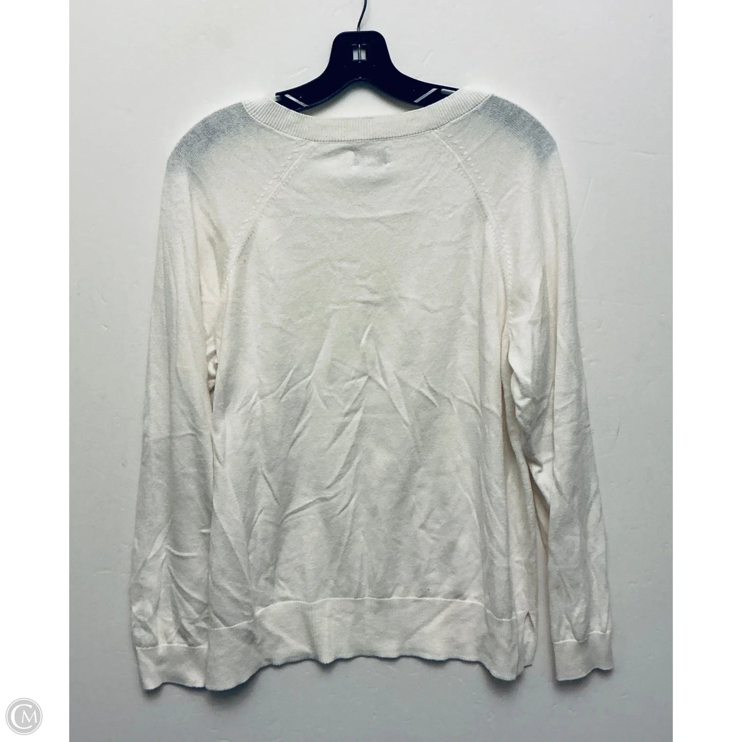 Top Long Sleeve Basic By Lucky Brand In White, Size: L