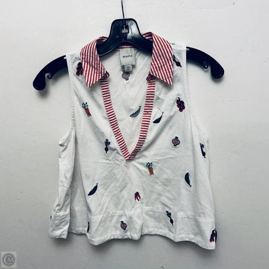 Top Sleeveless By Maeve In White, Size: Xxs