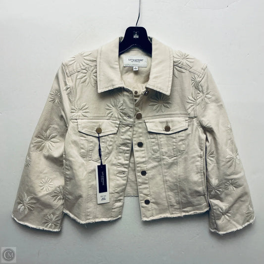 Jacket Denim By Liverpool In Tan Denim, Size: S