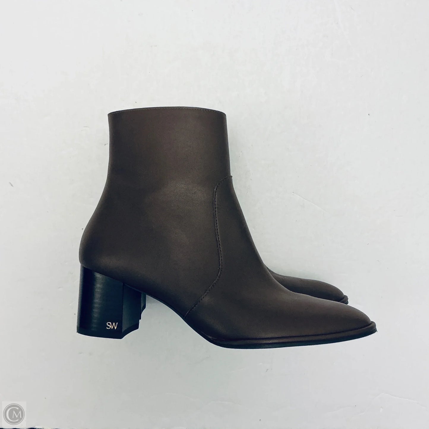 Boots Designer By Stuart Weitzman In Brown, Size: 7.5