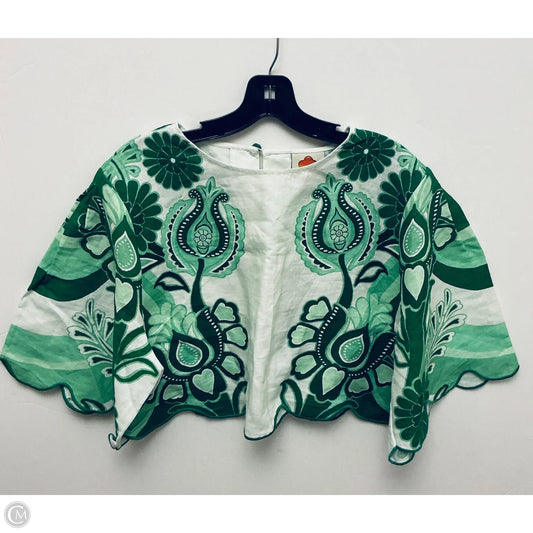 Top Short Sleeve Designer By Farm Rio In Green, Size: Xl