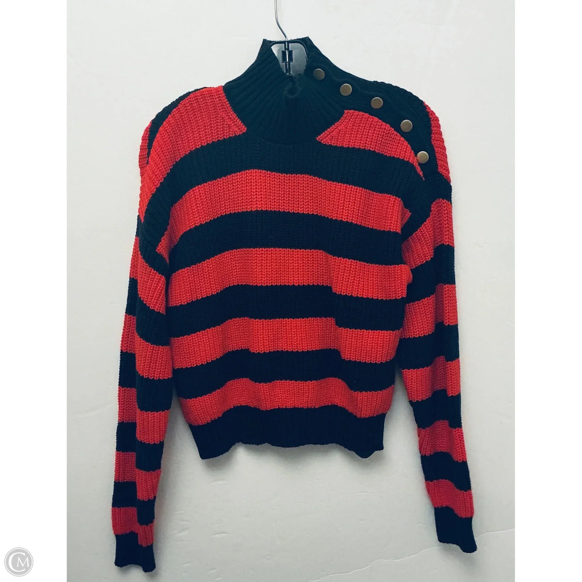 Sweater By Free Assembly In Striped Pattern, Size: S