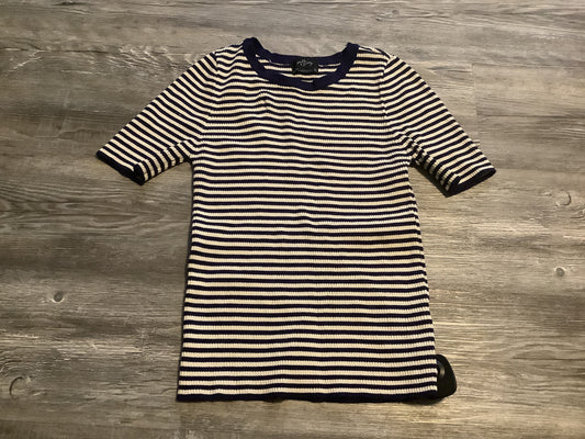 Top Short Sleeve By Milly In Striped Pattern, Size: M