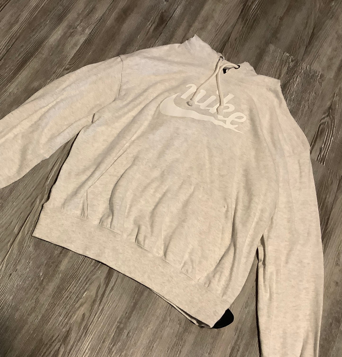 Sweatshirt Hoodie By Nike In Grey, Size: S