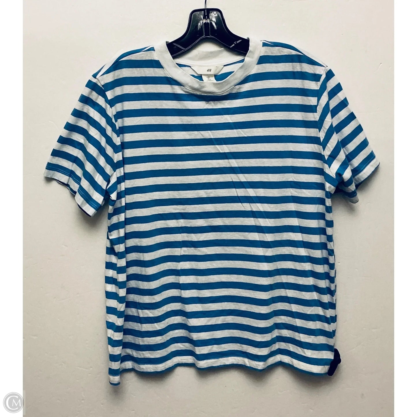 Top Short Sleeve Basic By H&m In Blue, Size: L
