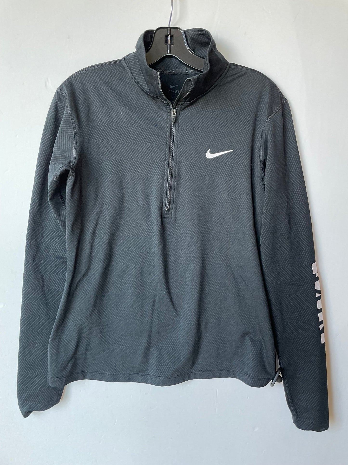 Athletic Jacket By Nike Apparel In Black, Size: L