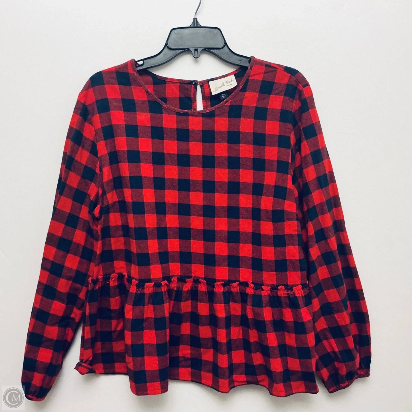 Top Long Sleeve Basic By Universal Thread In Red, Size: Xxl