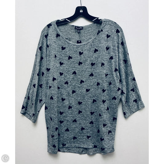 Top Long Sleeve By Cme In Grey, Size: 1x