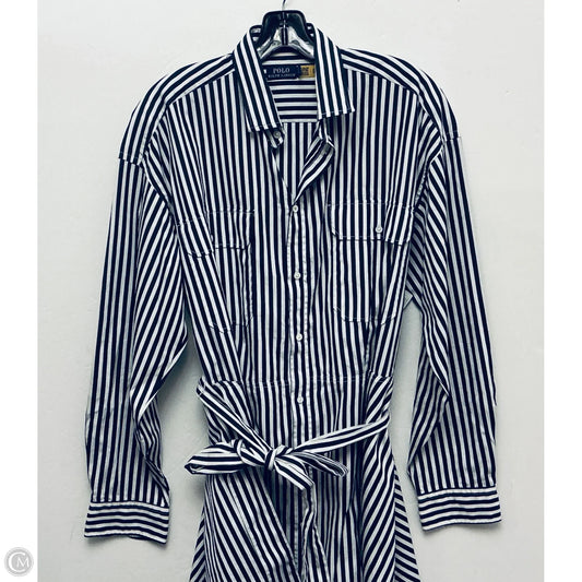 Dress Casual Midi By Polo Ralph Lauren In Striped Pattern, Size: 16
