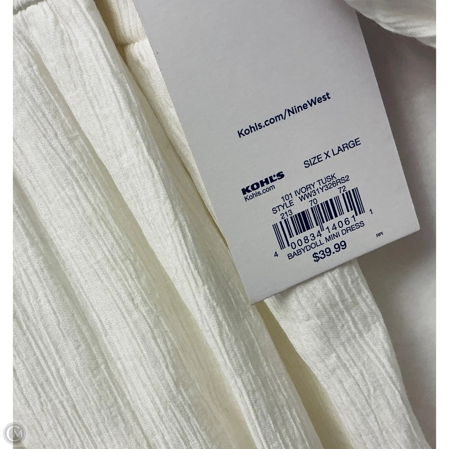 Dress Casual Short By Nine West Apparel In White, Size: Xl