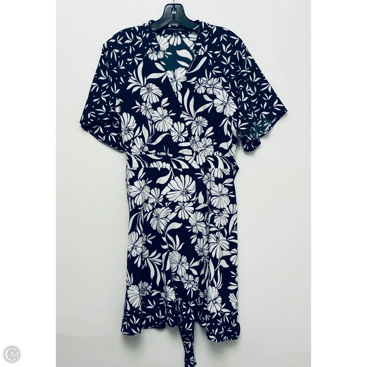 Dress Casual Midi By Adrienne Vittadini In Navy, Size: M