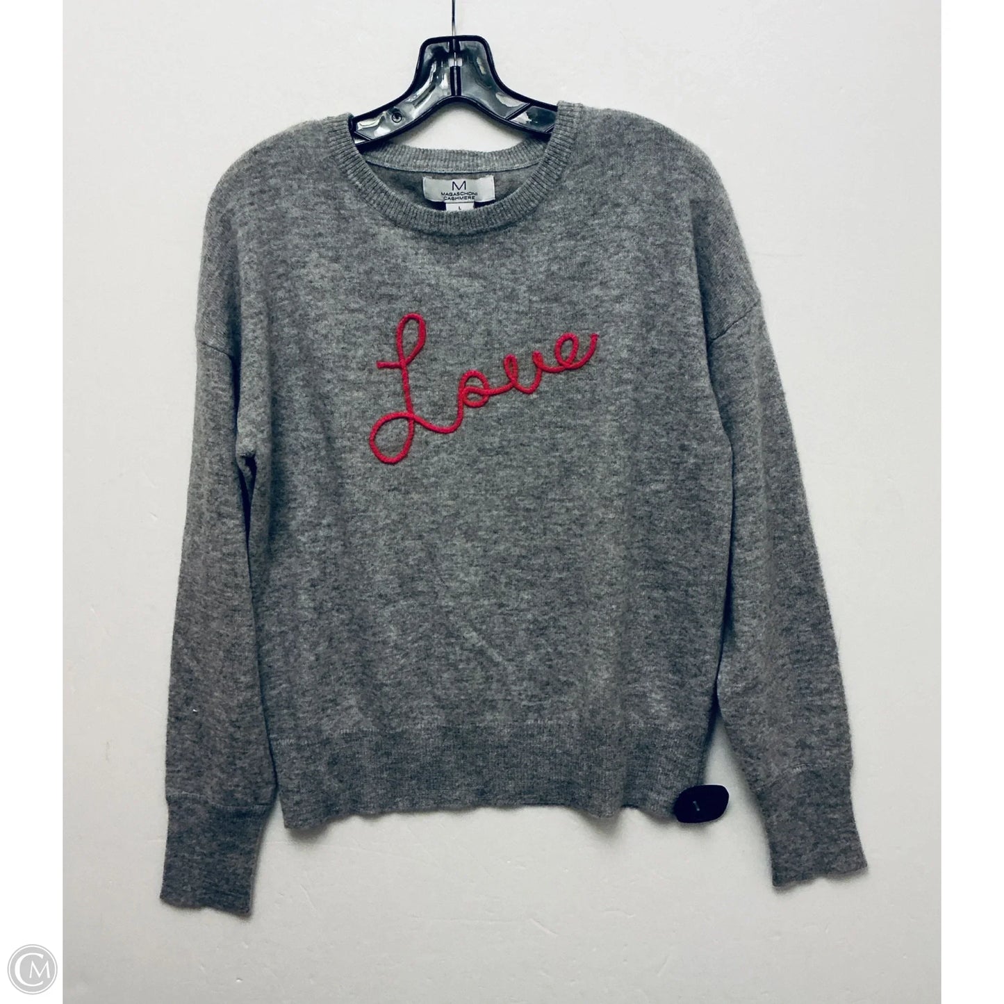 Sweater Cashmere By Magaschoni In Grey, Size: L