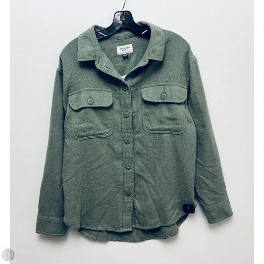Jacket Shirt By American Eagle In Green, Size: Xs