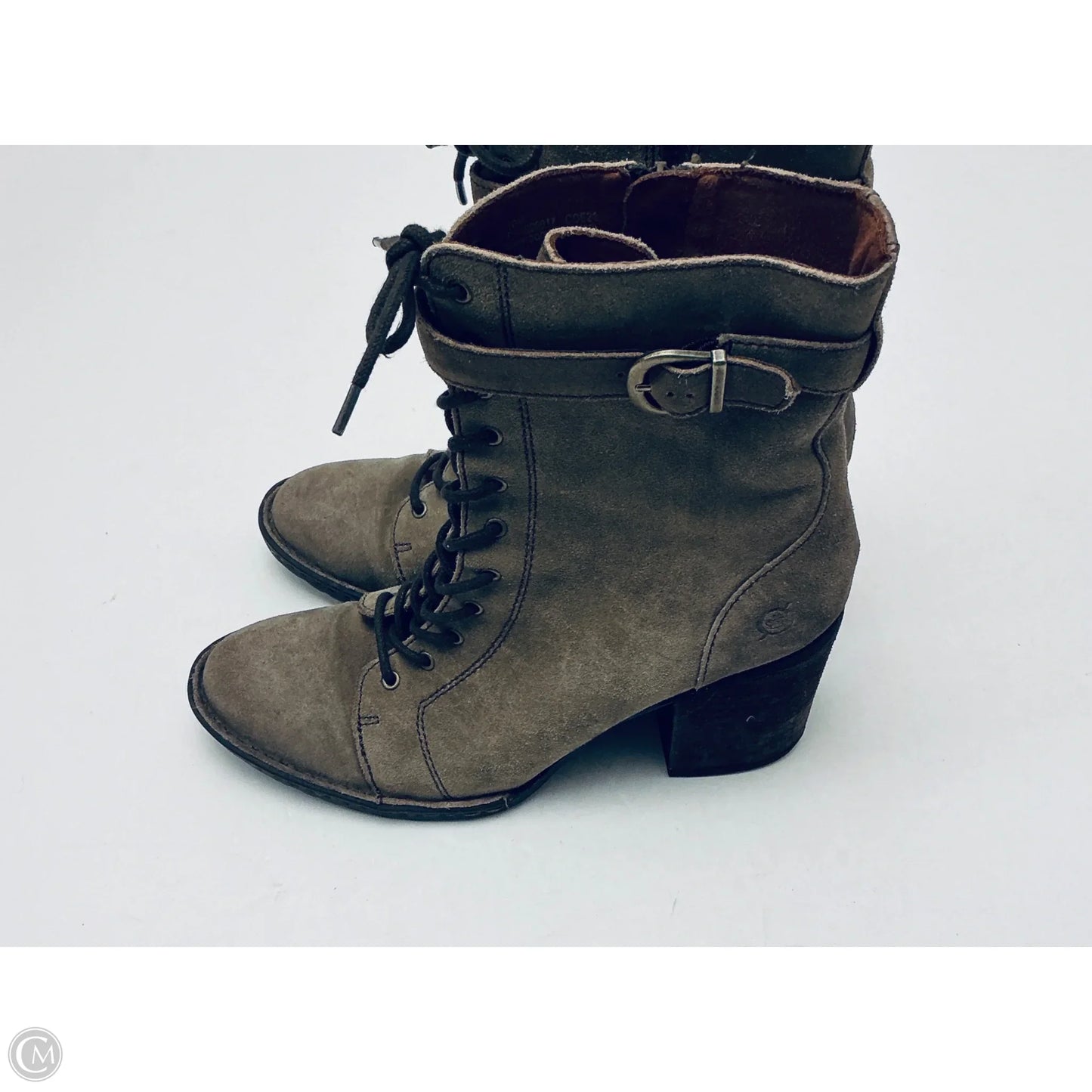 Boots Ankle Heels By Born In Brown, Size: 10