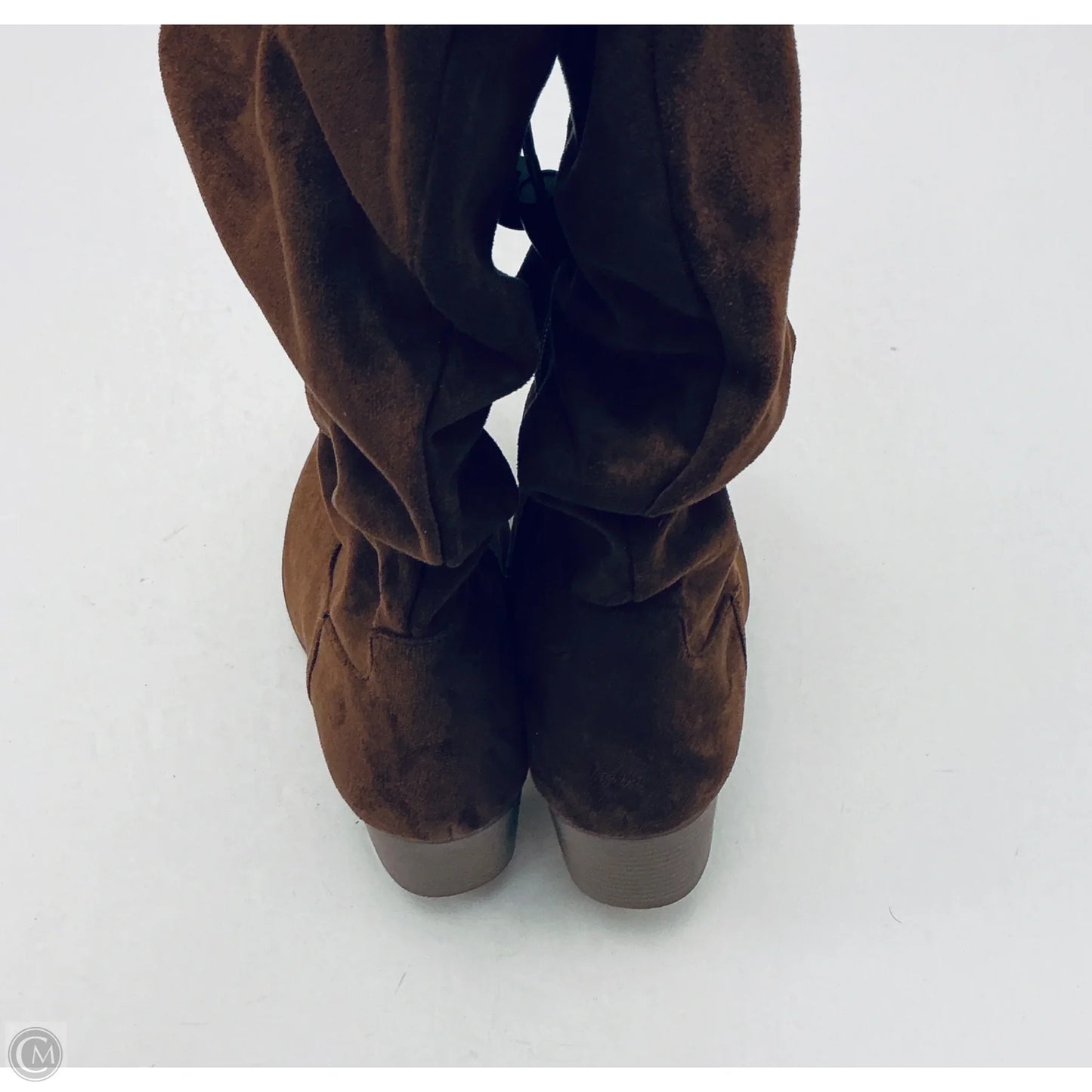 Boots Knee Heels By Time And Tru In Brown, Size: 9