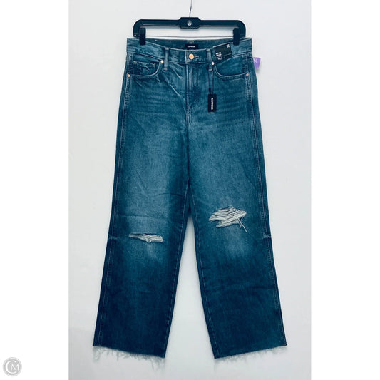 Jeans Wide Leg By Express In Blue Denim, Size: 6