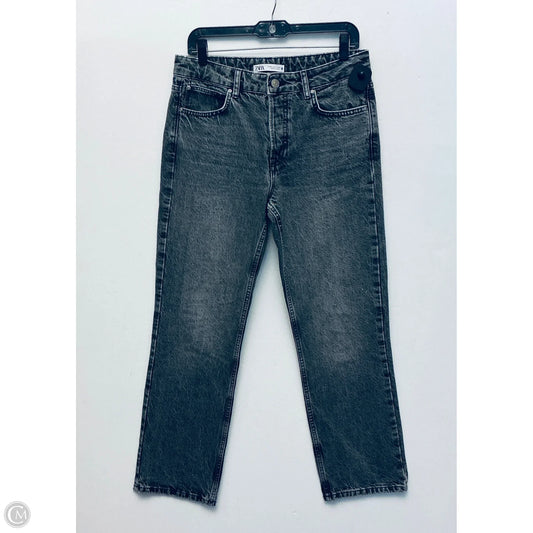 Jeans Straight By Zara In Grey Denim, Size: 6