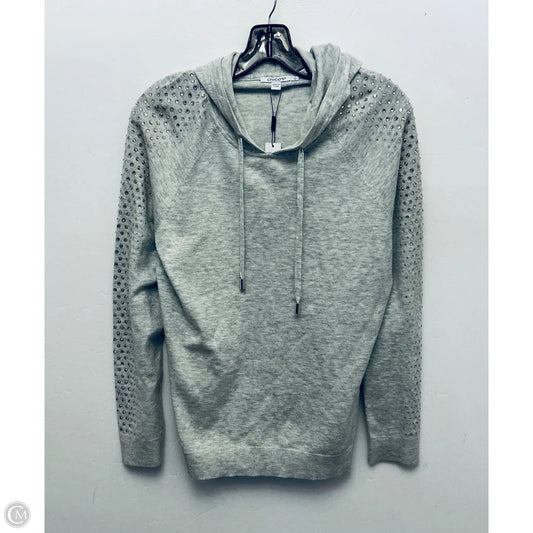 Sweatshirt Hoodie By Chicos In Grey, Size: M