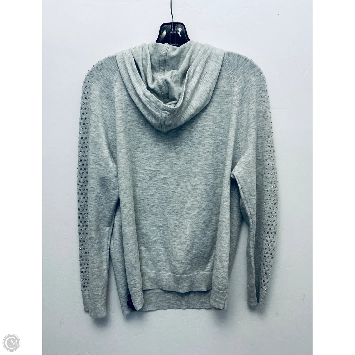 Sweatshirt Hoodie By Chicos In Grey, Size: M