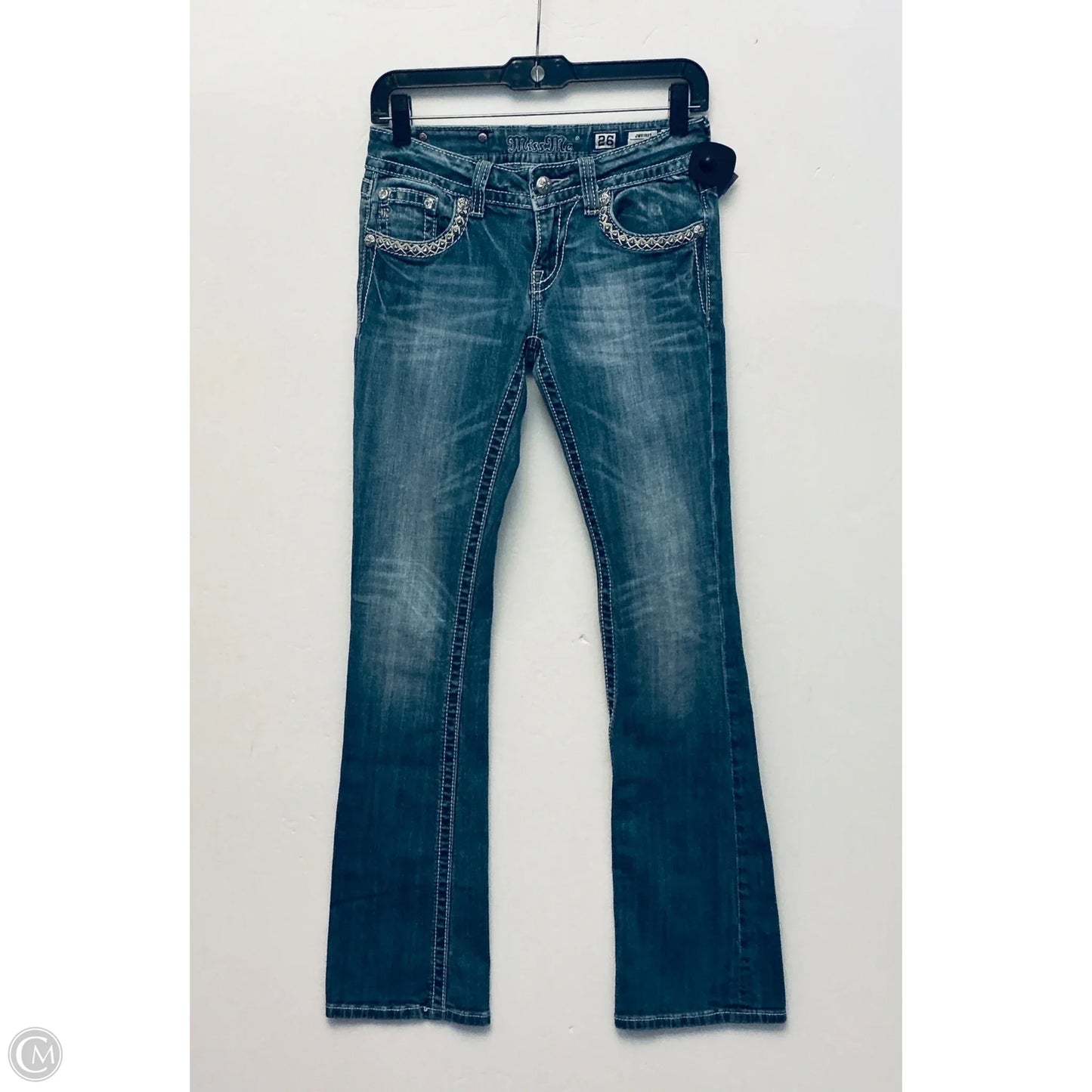 Jeans Straight By Miss Me In Blue Denim, Size: 2