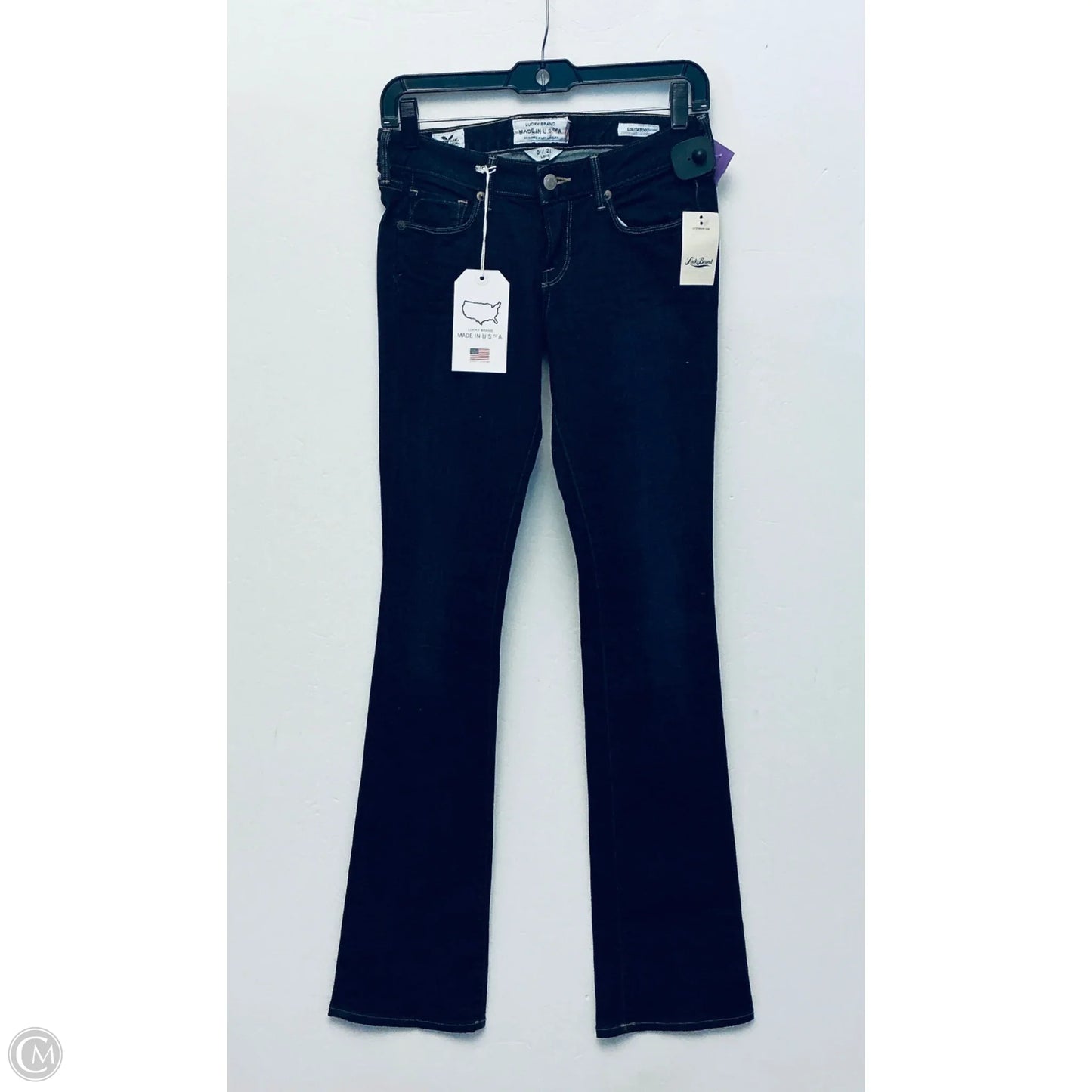 Jeans Straight By Lucky Brand In Blue Denim, Size: 0