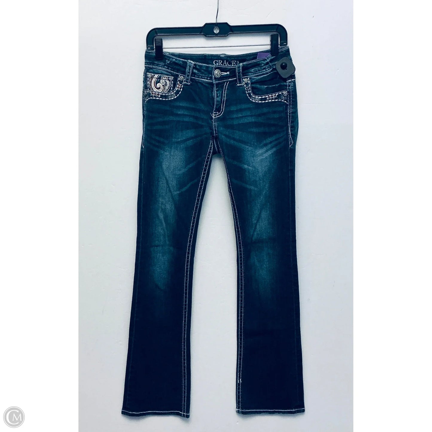 Jeans Straight By Grace In Blue Denim, Size: 2