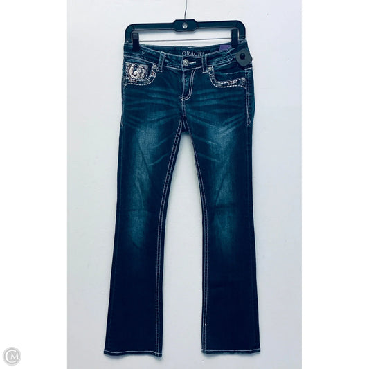 Jeans Straight By Grace In Blue Denim, Size: 2