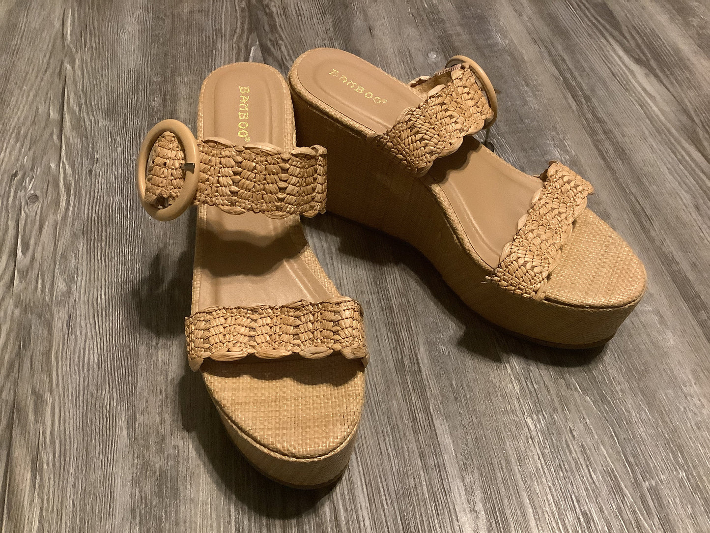 Shoes Heels Platform By Bamboo In Beige, Size: 9