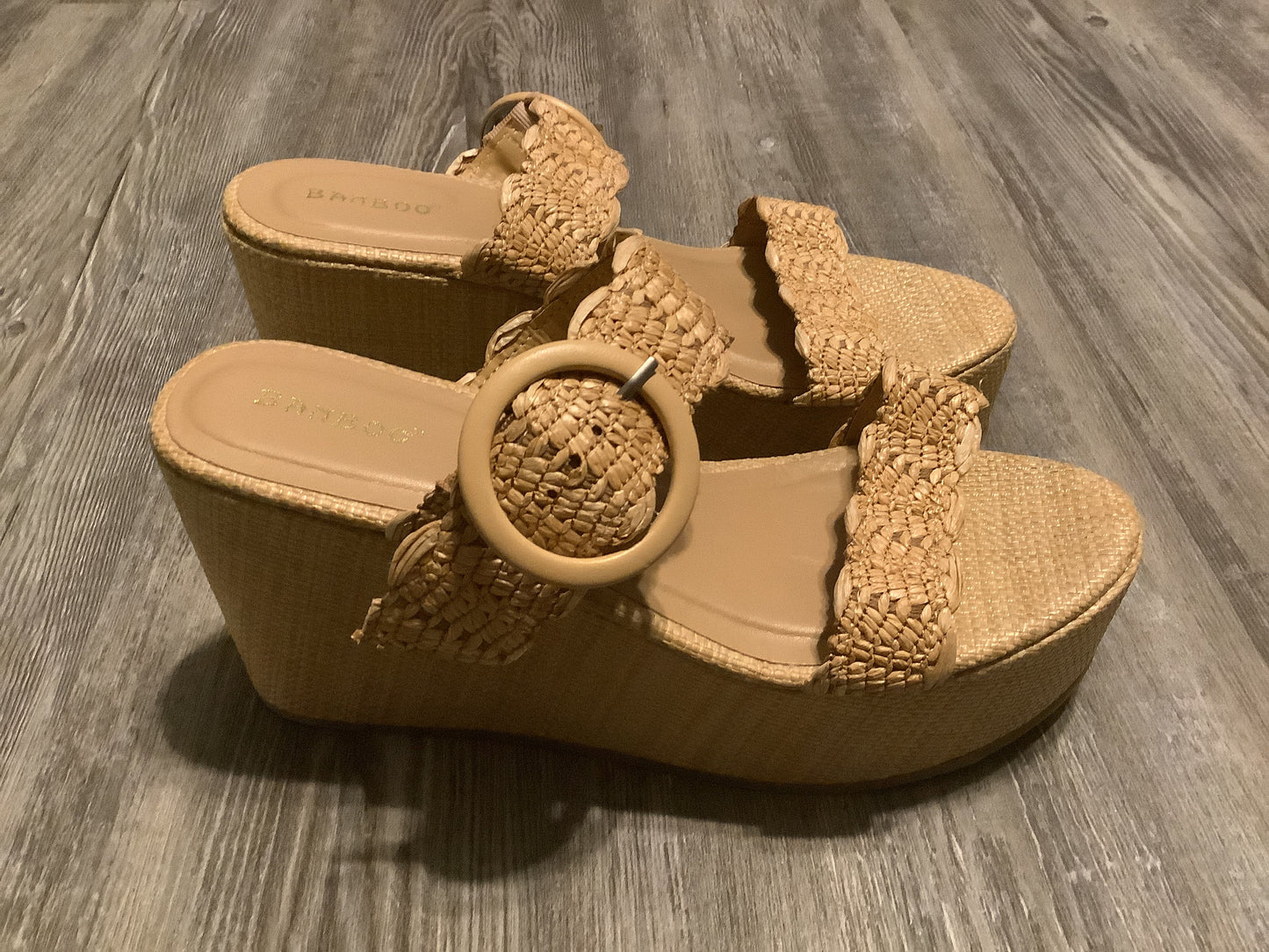 Shoes Heels Platform By Bamboo In Beige, Size: 9