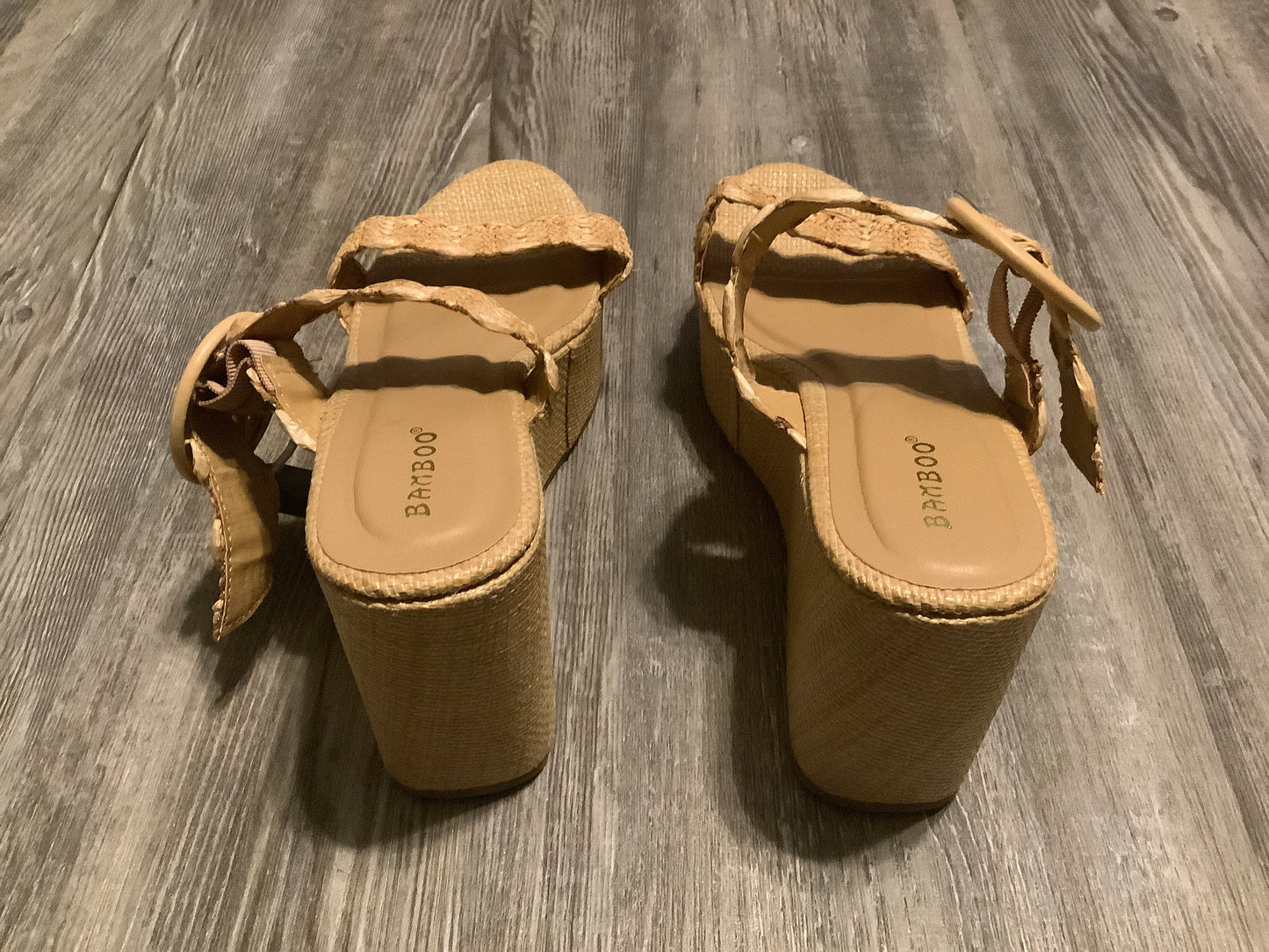 Shoes Heels Platform By Bamboo In Beige, Size: 9