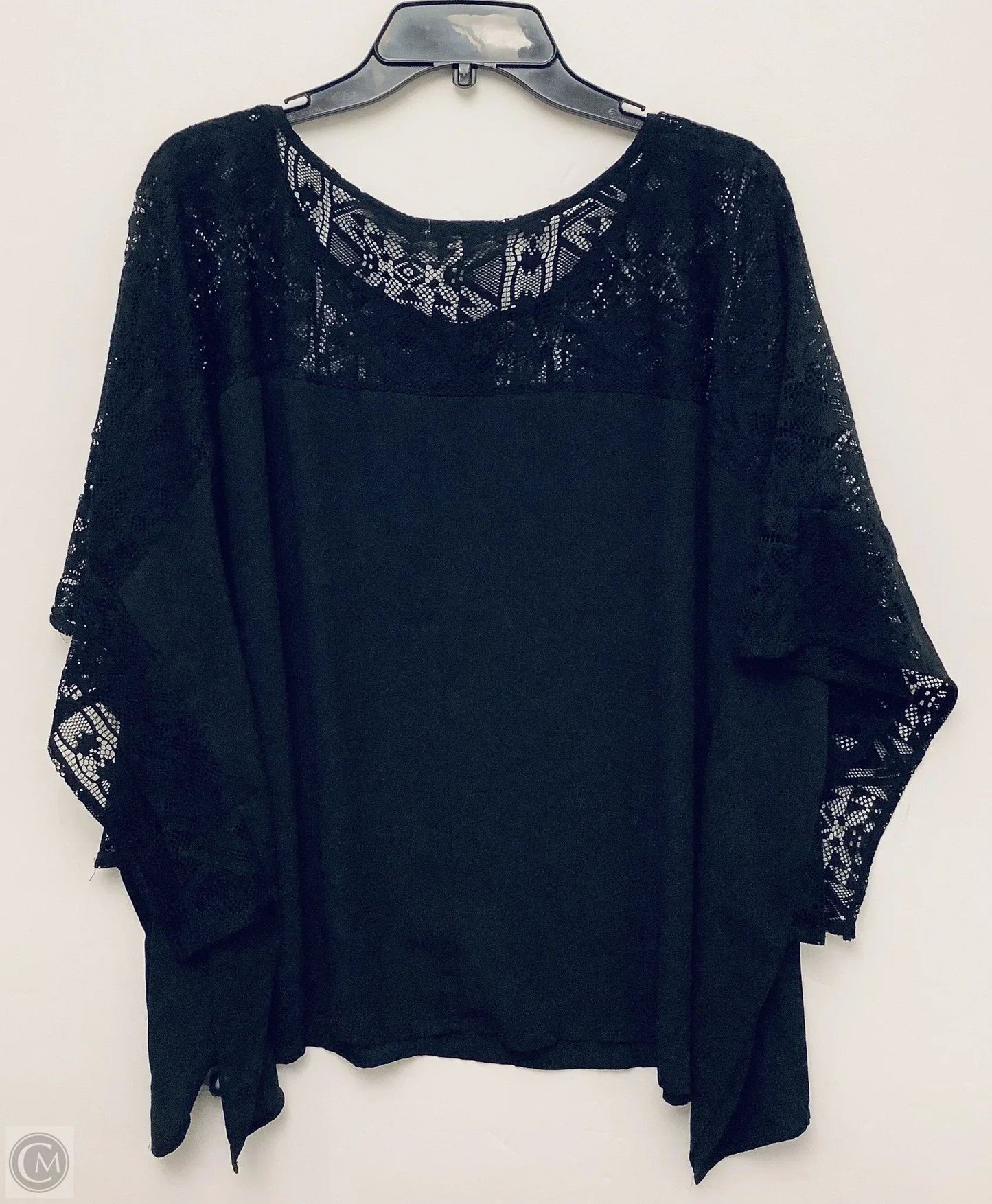 Top Short Sleeve By One World In Black, Size: L