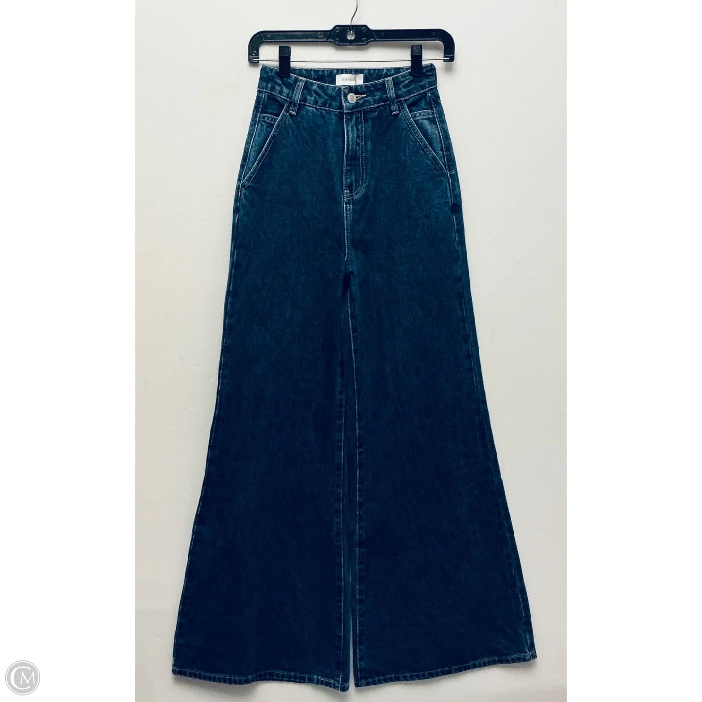 Jeans Wide Leg By Meshki In Blue Denim, Size: 4