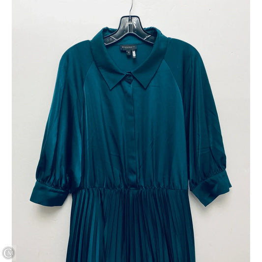 Dress Casual Maxi By Donna Karan In Green, Size: 16