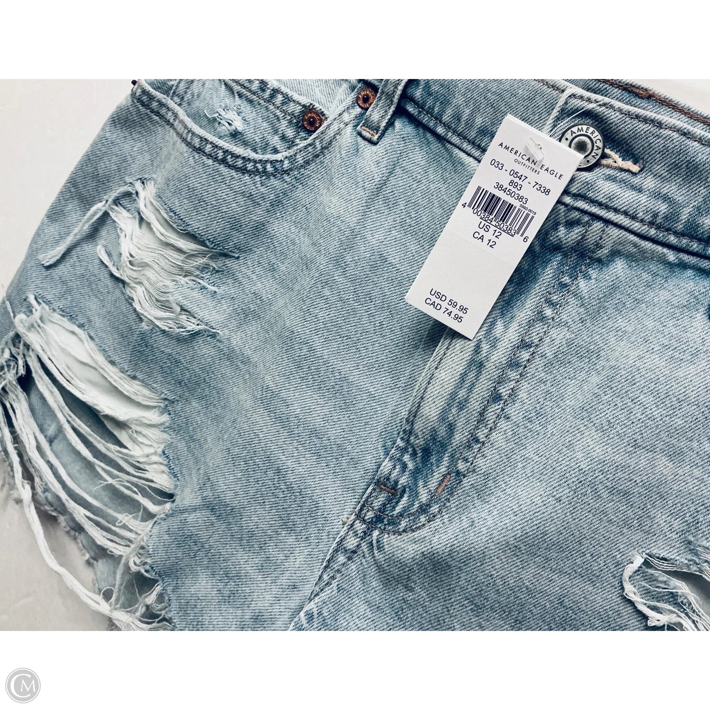 Shorts By American Eagle In Blue Denim, Size: 12