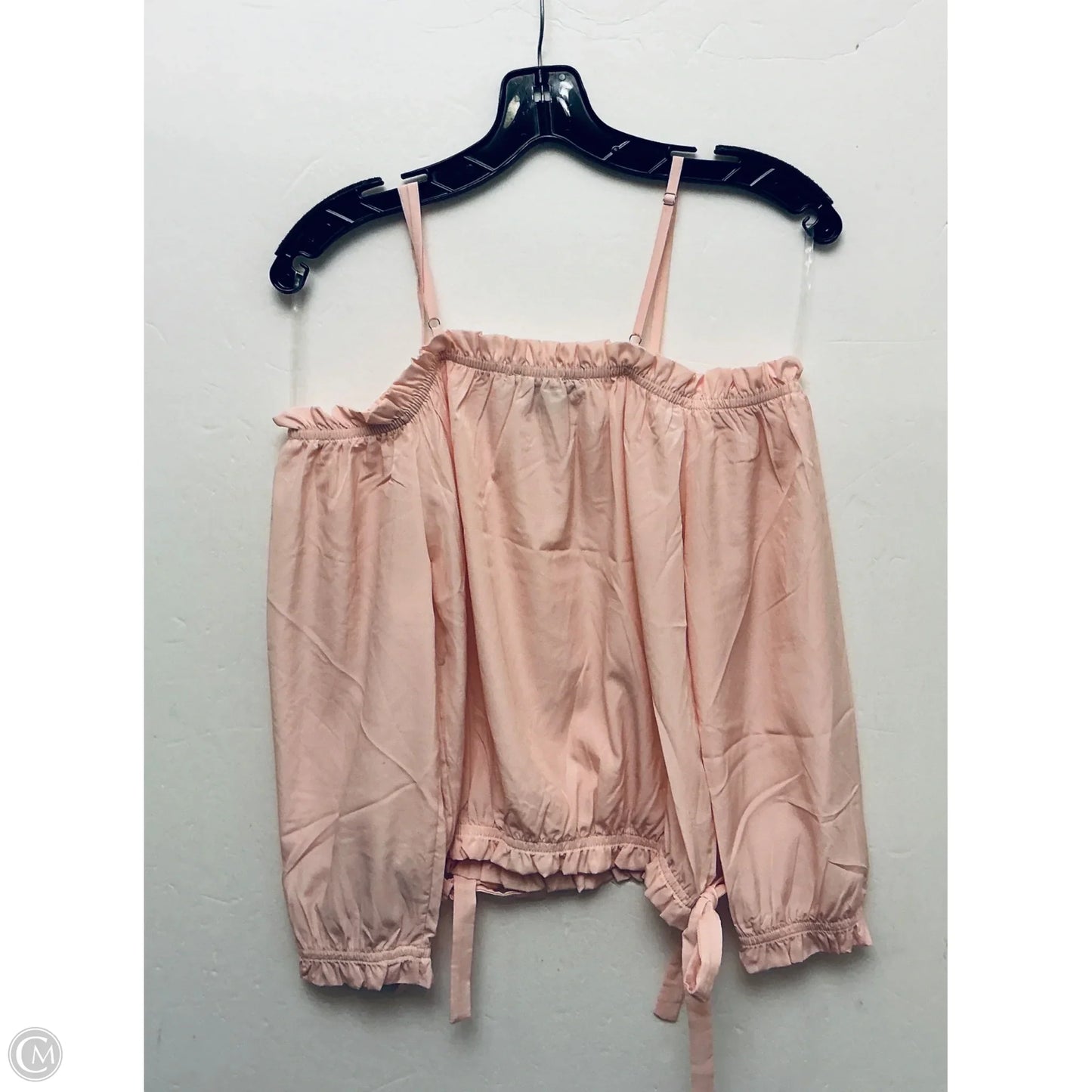 Top Long Sleeve By Cme In Pink, Size: L
