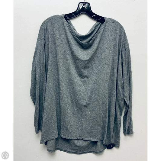 Athletic Top Long Sleeve Collar By Lululemon In Grey, Size: L