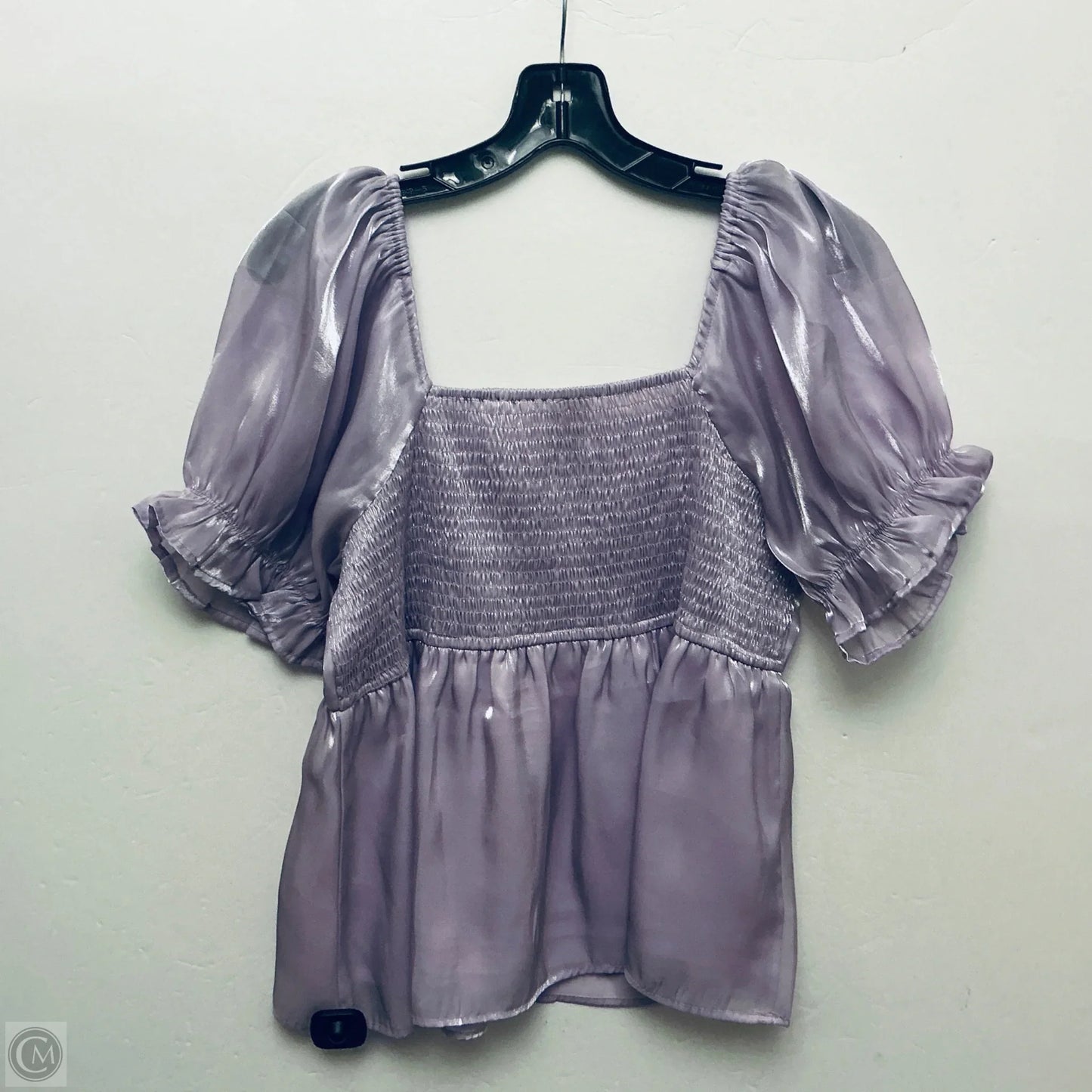 Top Short Sleeve Basic By Jodifl In Purple, Size: L