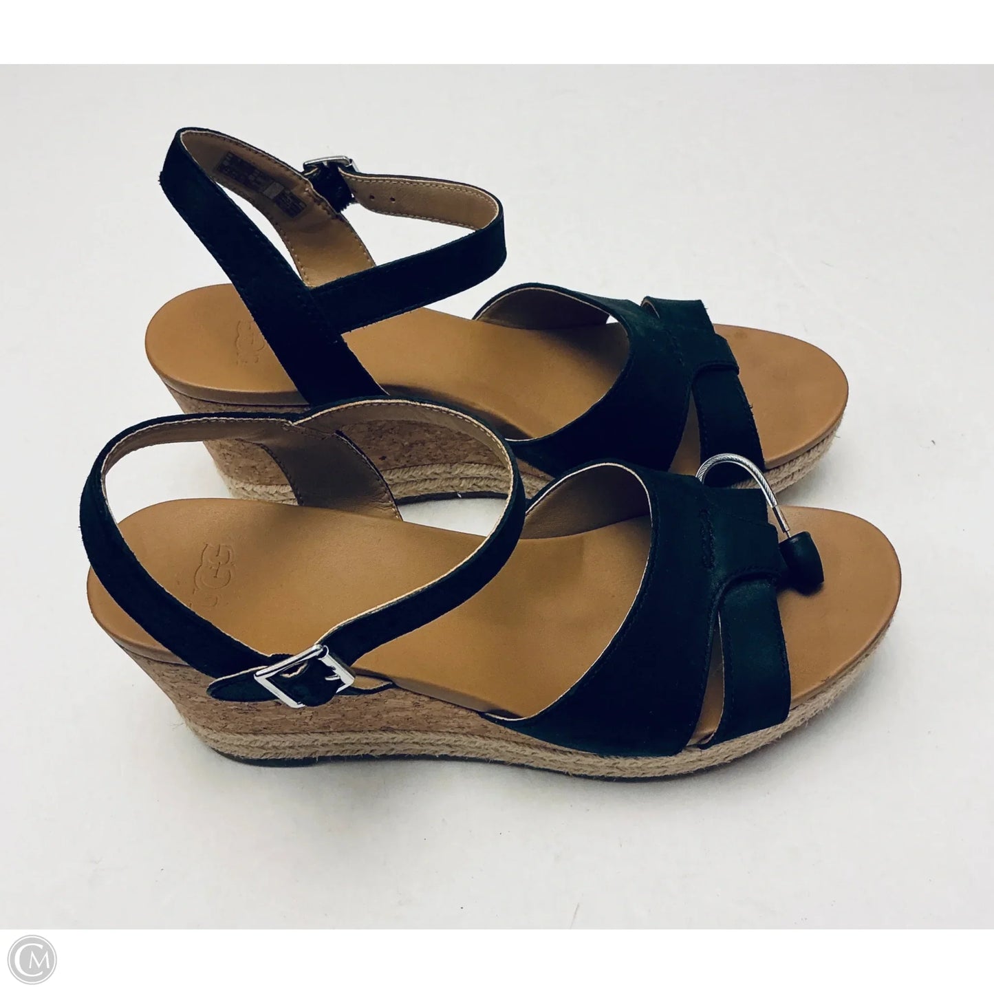 Sandals Designer By Ugg In Black, Size: 9.5