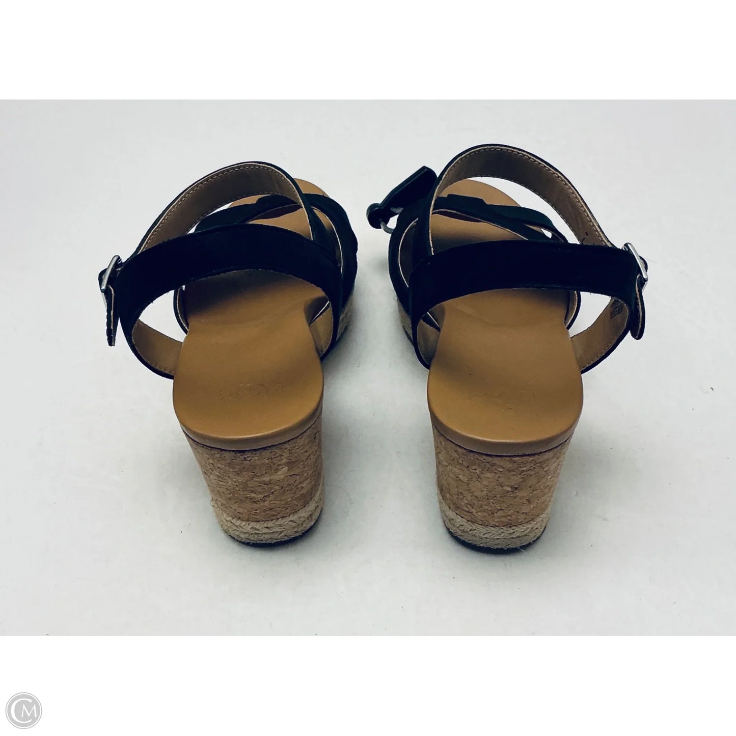 Sandals Designer By Ugg In Black, Size: 9.5