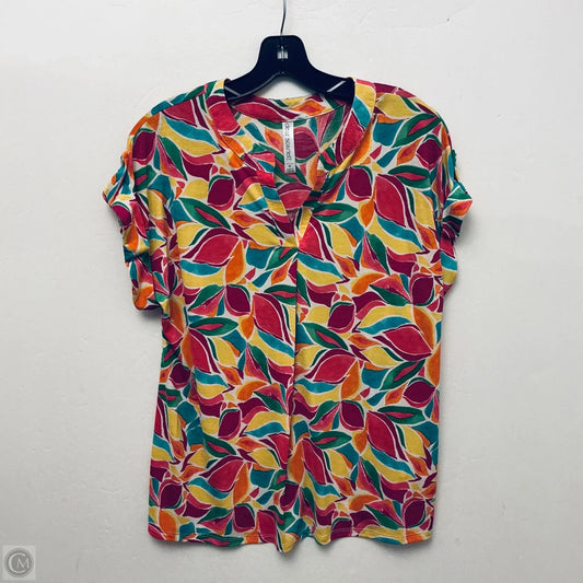 Top Short Sleeve Basic By Dear Scarlett In Maroon, Size: M