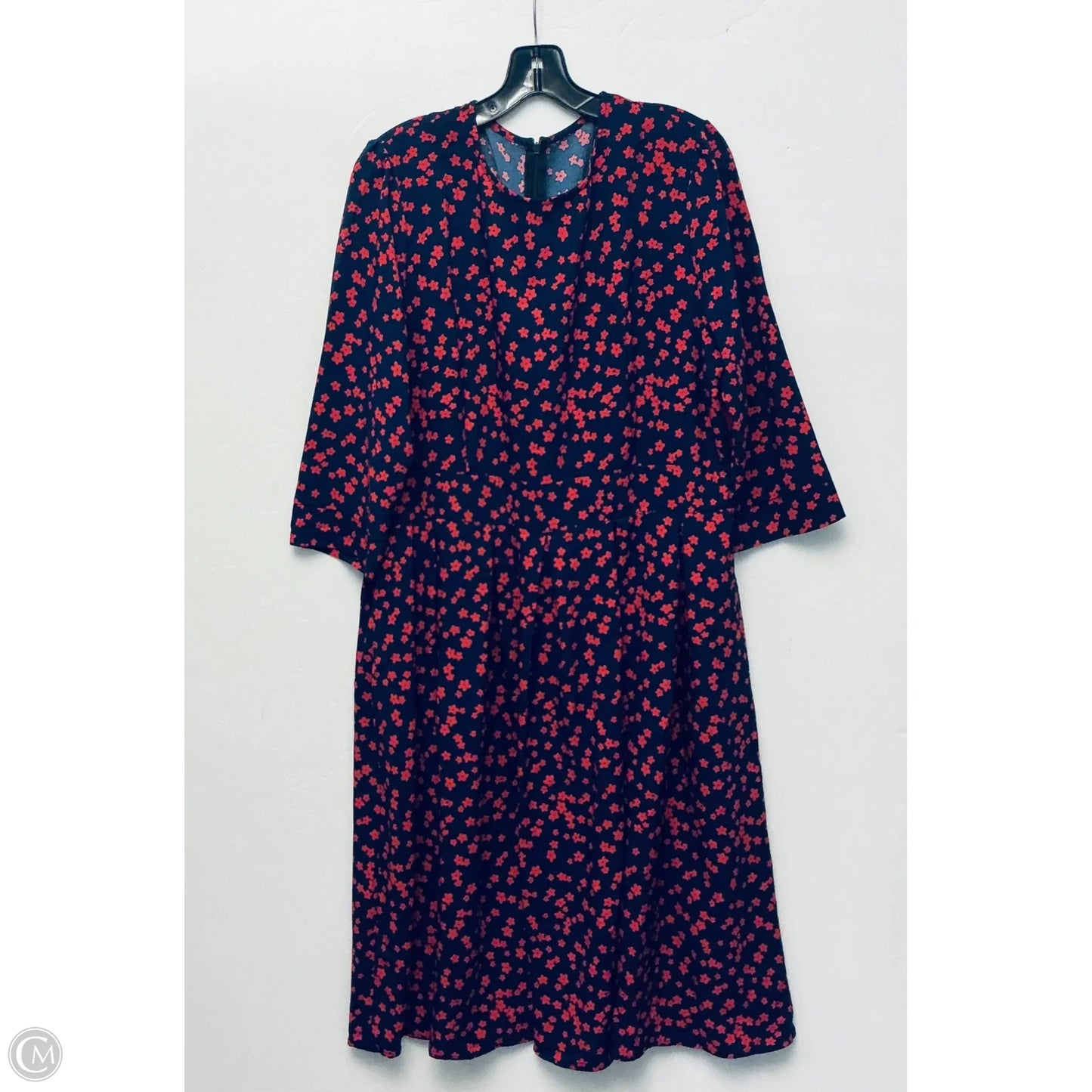 Dress Casual Midi By Cme In Navy, Size: Xxl